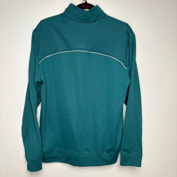 Cutter & Buck Forest Green Wicking Gorpcore Outdoor 1/4 Zip Pullover Mens Sz M - Picture 5 of 6